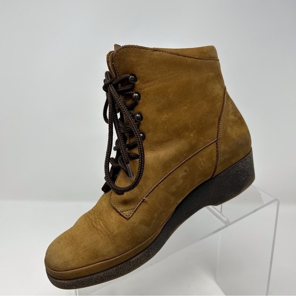 Mephisto Air Jet Tan Light Brown Leather Lace Up Ankle Boots Size 7 - Picture 4 of 12